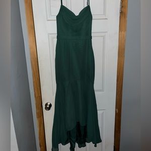 Azazie bridesmaids dress, dark green, size 0